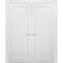 Load image into Gallery viewer, French Double Panel Doors | Quadro 4111 | White Silk