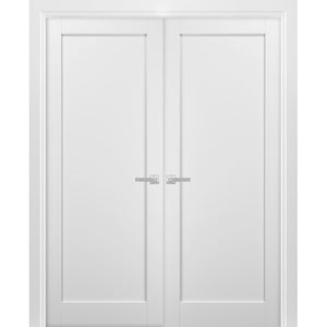 French Double Panel Doors | Quadro 4111 | White Silk