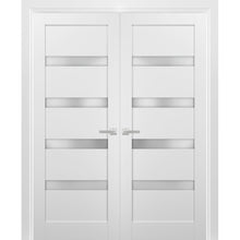 Load image into Gallery viewer, French Double Panel Lite Doors | Quadro 4113 | White Silk