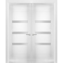 Load image into Gallery viewer, Solid French Double Doors Opaque Glass | Sete 6900 | White Silk
