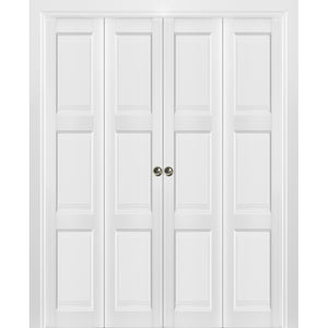 Sliding Closet Double Bi-fold Doors | Lucia 2661 | White Silk