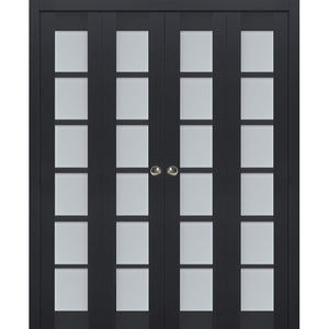 Sliding Closet Double Bi-fold Doors | Veregio 7602 | Anthracite