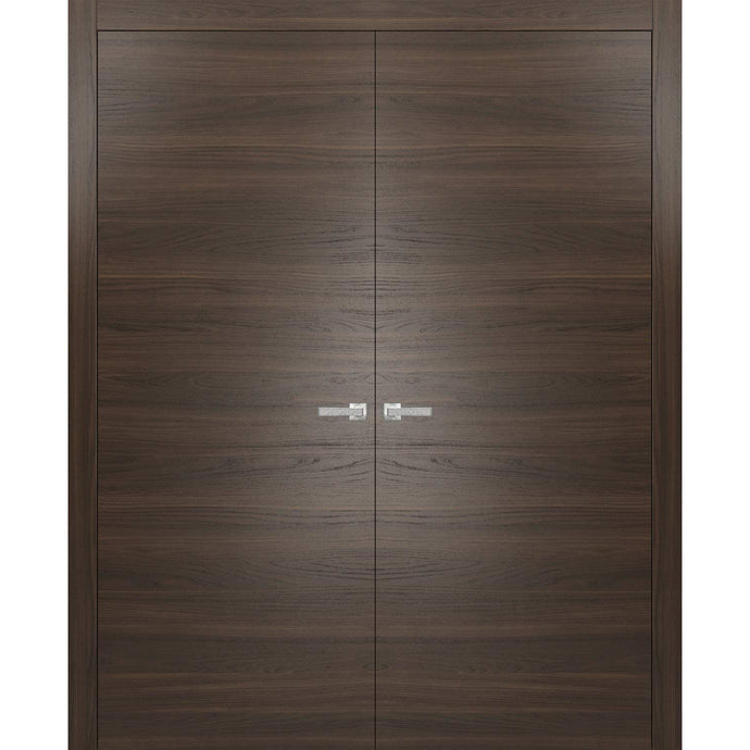 Solid French Double Doors | Planum 0010 | Chocolate Ash - 36’’x80’’ (2* 18x80) - Home