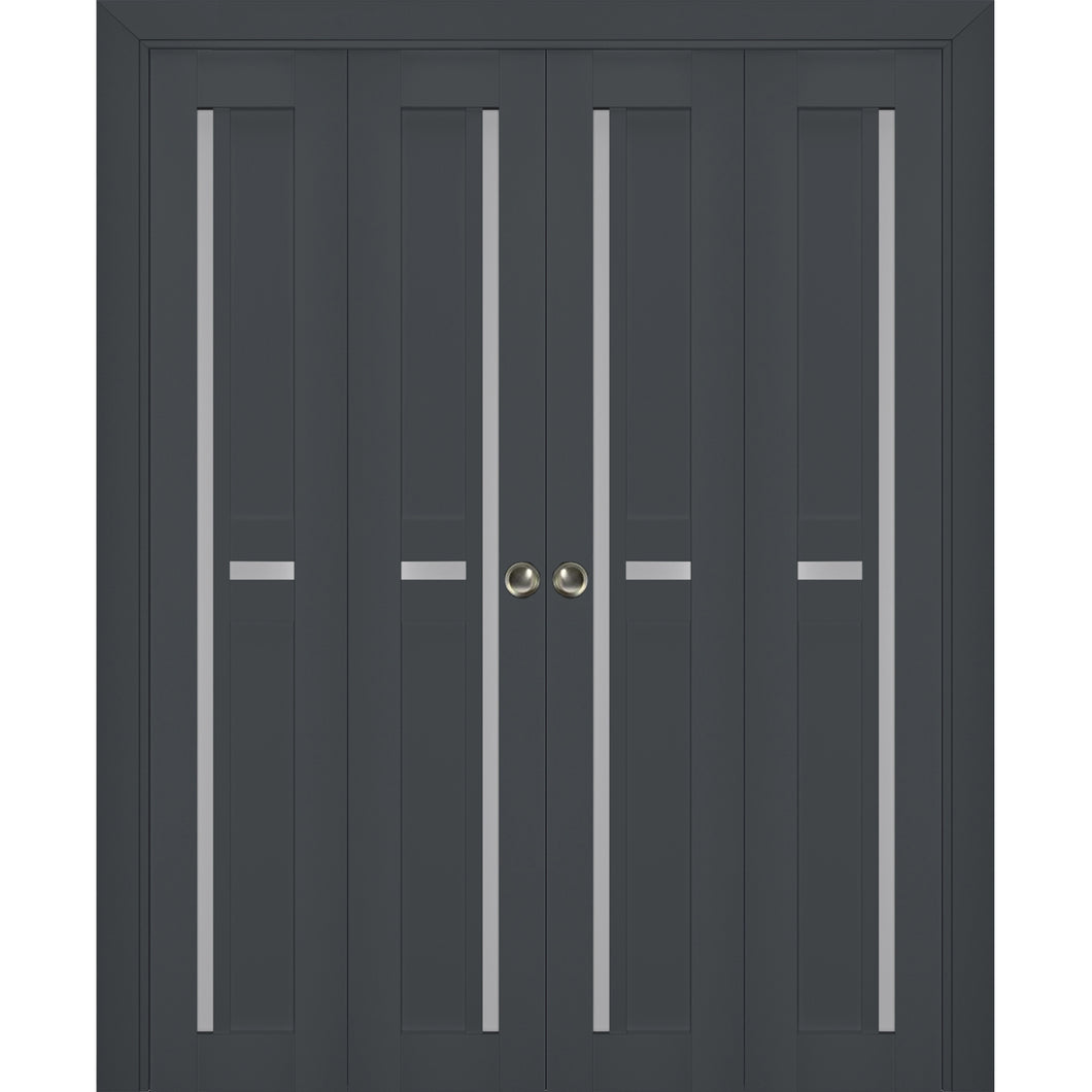 Sliding Closet Double Bi-fold Doors | Veregio 7288 | Anthracite