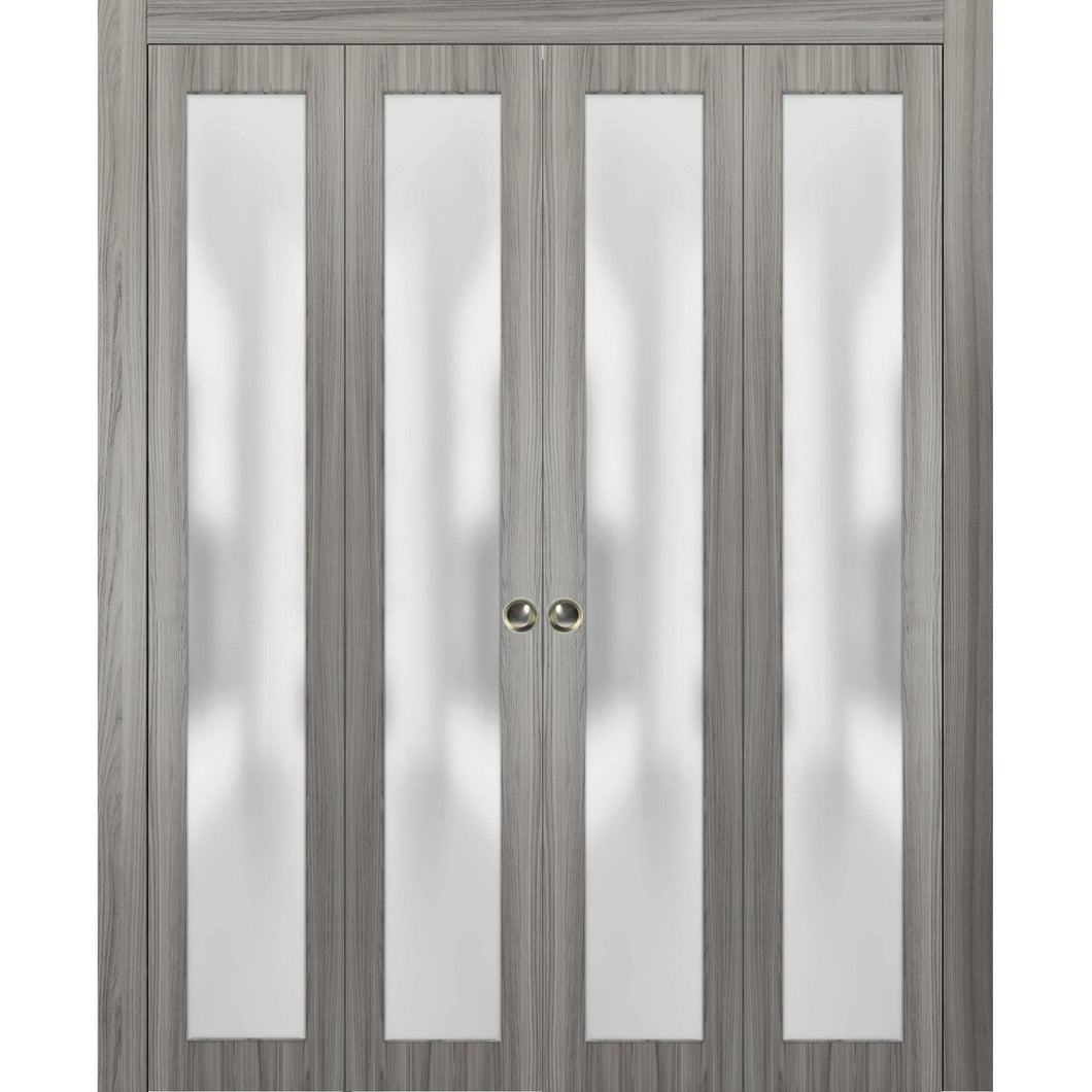 Sliding Closet Double Bi-fold Doors | Planum 2102 | Ginger Ash