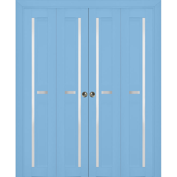 Sliding Closet Double Bi-fold Doors | Veregio 7288 | Aquamarine