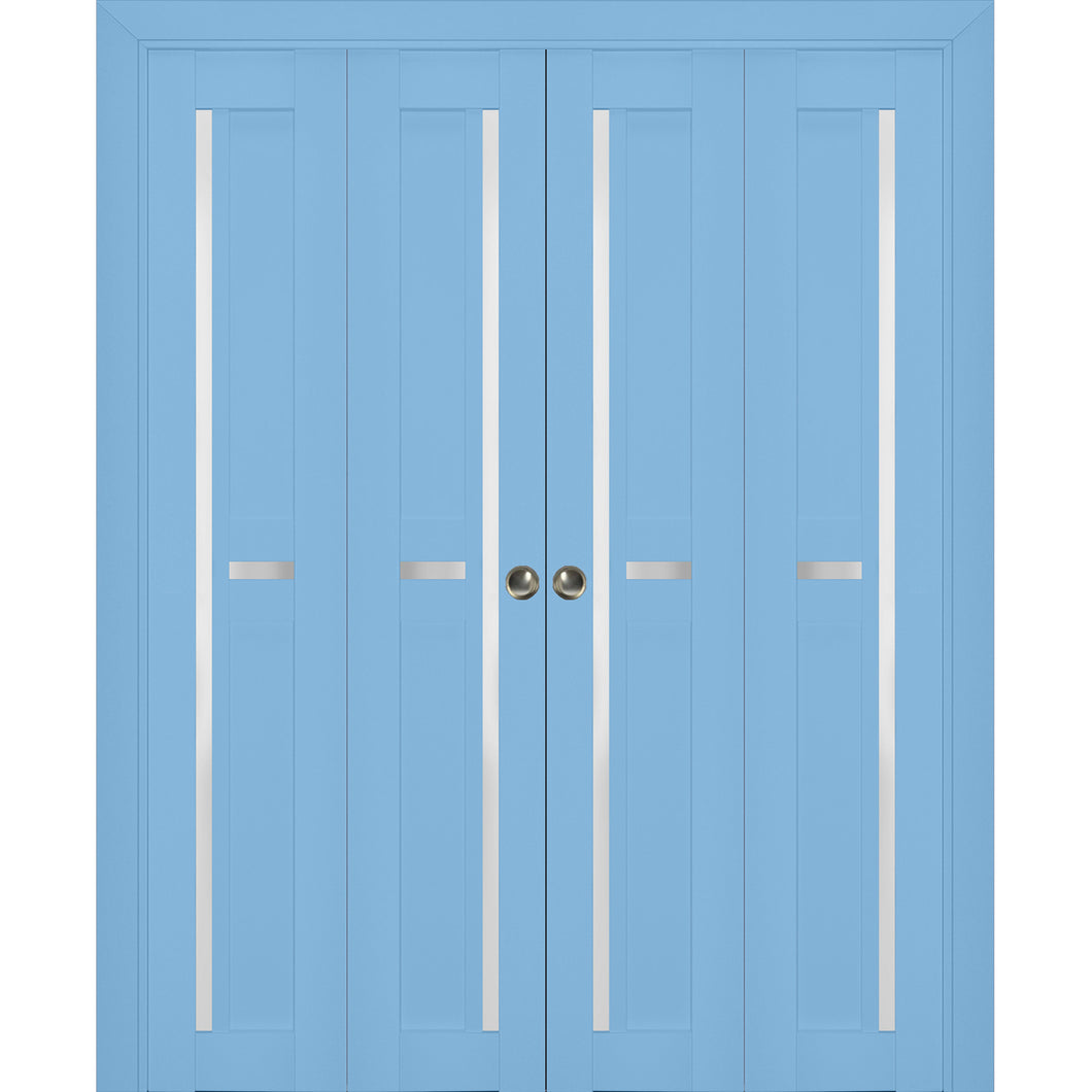 Sliding Closet Double Bi-fold Doors | Veregio 7288 | Aquamarine