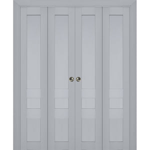 Sliding Closet Double Bi-fold Doors | Veregio 7411 | Matte Grey