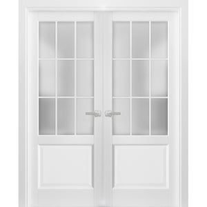 Solid French Double Doors | Felicia 3309 | Matte White