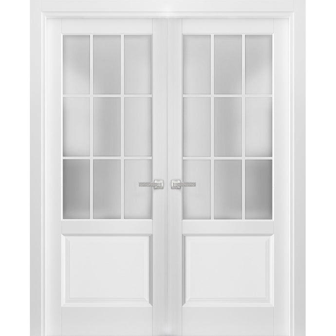 Solid French Double Doors | Felicia 3309 | Matte White