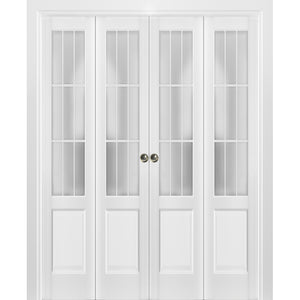 Sliding Closet Double Bi-fold Doors | Felicia 3309 | White Silk