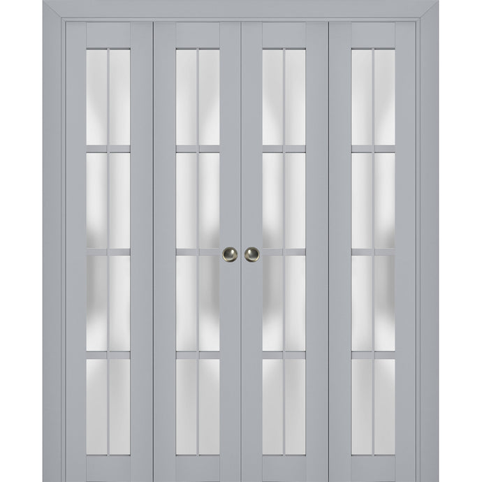 Sliding Closet Double Bi-fold Doors | Veregio 7412 | Matte Grey