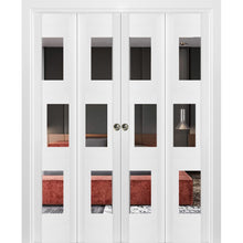 Load image into Gallery viewer, Sliding Closet Double Bi-fold Doors | Sete 6999 | White Silk