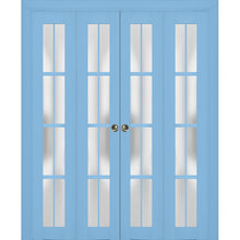 Load image into Gallery viewer, Sliding Closet Double Bi-fold Doors | Veregio 7412 | Aquamarine