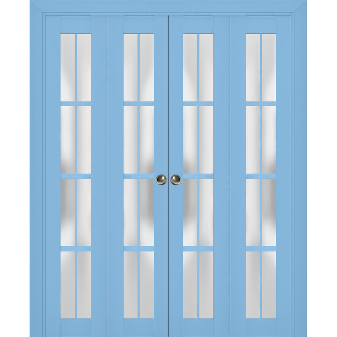 Sliding Closet Double Bi-fold Doors | Veregio 7412 | Aquamarine