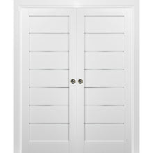 Load image into Gallery viewer, French Double Pocket Doors | Quadro 4117 | White Silk - 36’’ x 80’’ (2* 18x80)