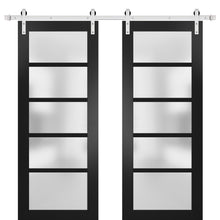 Load image into Gallery viewer, Sturdy Double Barn Door | Quadro 4002 | Black Matte