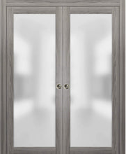 Load image into Gallery viewer, Interior Sliding Closet Double Pocket Doors | Planum 2102 | Ginger Ash