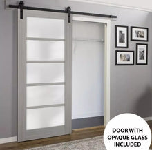 Load image into Gallery viewer, Lite Slab Panel Barn Door | Quadro 4002 | Grey Ash