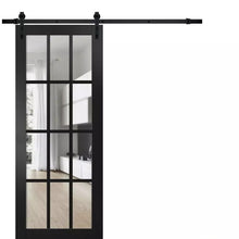 Load image into Gallery viewer, Sturdy Barn Door Clear Glass | Felicia 3355 | Matte Black