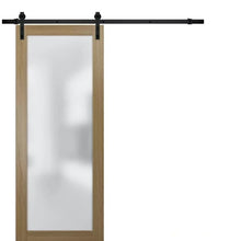 Load image into Gallery viewer, Sturdy Barn Door Frosted Tempered Glass | Planum 2102 | Honey Ash
