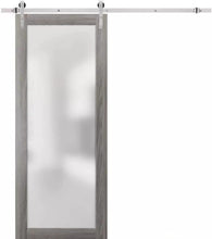 Load image into Gallery viewer, Sturdy Barn Door Frosted Tempered Glass | Planum 2102 | Ginger Ash