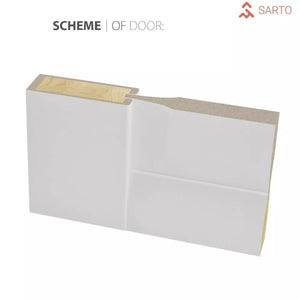 Sliding Double Barn Doors with Hardware | Quadro 4111 | White Silk
