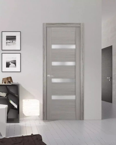 Lite Door with Hardware | Quadro 4113 | Grey Ash