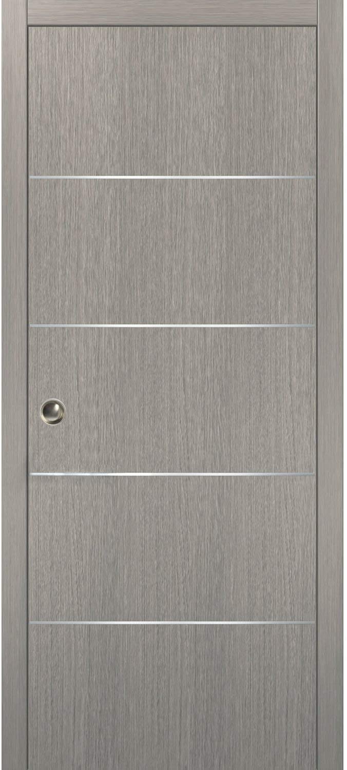 Modern Pocket Door | Planum 0020 | Grey Oak