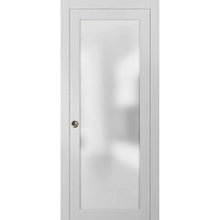 Load image into Gallery viewer, Interior Sliding Closet Pocket Door | Planum 2102 | White Silk