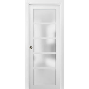 Panel Lite Pocket Door | Quadro 4002 | White Silk