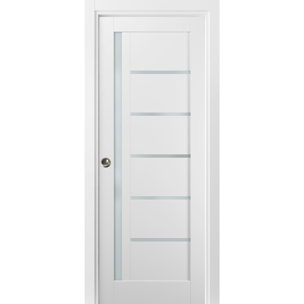 Panel Lite Pocket Door | Quadro 4088 | White Silk