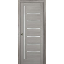 Load image into Gallery viewer, Sliding French Pocket Door Frosted Glass | Quadro 4088 | Grey Ash