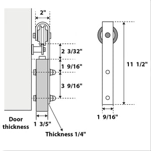 Sturdy Double Barn Door with Hardware | Planum 0010 | Concrete - Home Doors