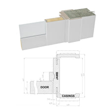 Load image into Gallery viewer, Lite Slab Barn Door Panel | Lucia 2552 | White Silk with Rain Glass