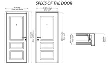 Load image into Gallery viewer, Front Exterior Prehung Steel Door | Top &amp; Right Side Black Glass | Deux 6501 | Home Doors