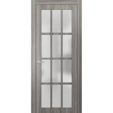Load image into Gallery viewer, Solid French Door Frosted Glass 12 Lites | Felicia 3312 | Ginger Ash