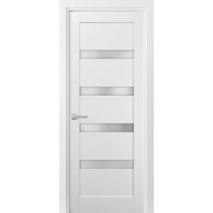 Lite Door with Hardware | Quadro 4113 | White Silk