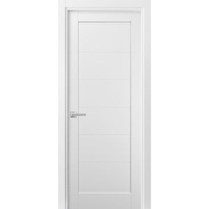 Pantry Kitchen Door with Hardware | Quadro 4115 | White Silk - Home Doors