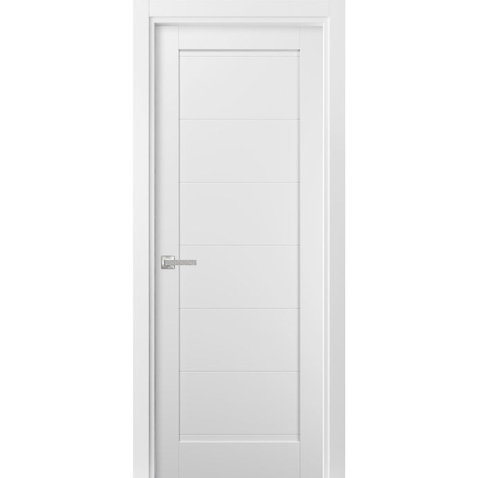 Pantry Kitchen Door with Hardware | Quadro 4115 | White Silk - Home Doors