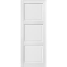 Load image into Gallery viewer, 3-Panel Slab Barn Door | Lucia 2661 | White Silk - 6ft Railing) 18’’ x 80’’ - Doors