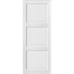 3-Panel Slab Barn Door | Lucia 2661 | White Silk - 6ft Railing) 18’’ x 80’’ - Doors