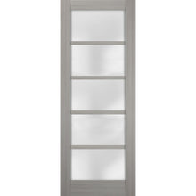 Load image into Gallery viewer, Slab Barn Door Panel Frosted Glass | Quadro 4002 | Grey Ash
