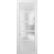 Load image into Gallery viewer, Lite Slab Panel Barn Door | Quadro 4002  | White Silk
