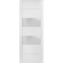 Load image into Gallery viewer, Solid French Door Frosted Glass 2 Lites | Lucia 4010 | White Silk - Barn Doors