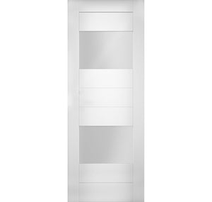 Slab Door Panel Opaque Glass 2 | Sete 6222 | White Silk - Home Doors