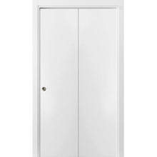 Load image into Gallery viewer, Sliding Closet Bi-fold Doors | Planum 0010 | White Silk