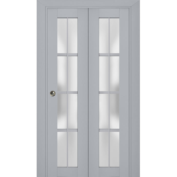 Sliding Closet Bi-fold Doors | Veregio 7412 | Matte Grey