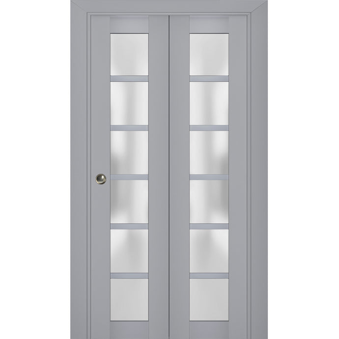 Sliding Closet Bi-fold Doors | Veregio 7602 | Matte Grey