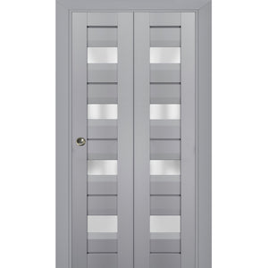 Sliding Closet Bi-fold Doors | Veregio 7455 | Matte Grey